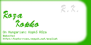 roza kopko business card