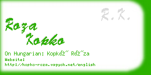 roza kopko business card
